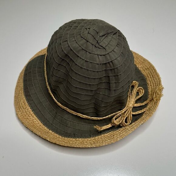 Scala Women’s Hat in Olive‎ and Straw - Picture 5 of 8